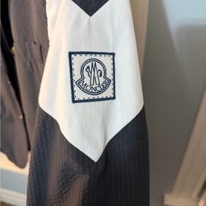 Moncler Dark Blue Textured Jacket